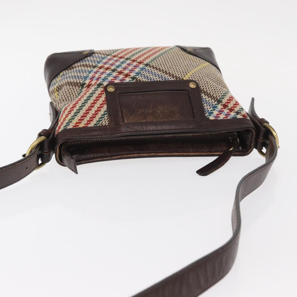 BURBERRY Nova Check Shoulder Bag Canvas Brown Gold Auth 151717 - Picture 6 of 16